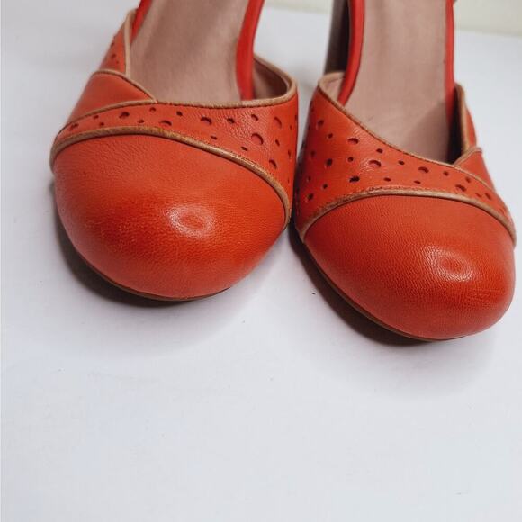 Miz Mooz Nicolina Block Heels Ankle Strap 8 Retro Comfort Leather Shoes 40s Fall - Picture 13 of 14